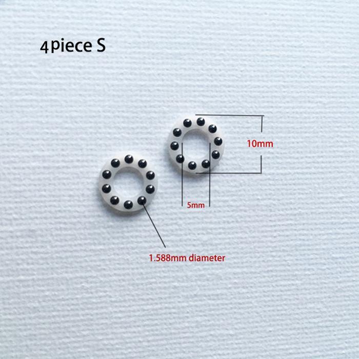 4Pieces Knife Bearing Washer Part Knife Ceramic White Ball Bearing Fastening Opening Tools
