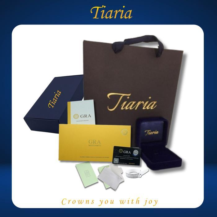 Ready Cincin Berlian Moisanit /Zircon 2-3Gram 9K White Gold/Platinum Plated Silver Titanium - Tiaria