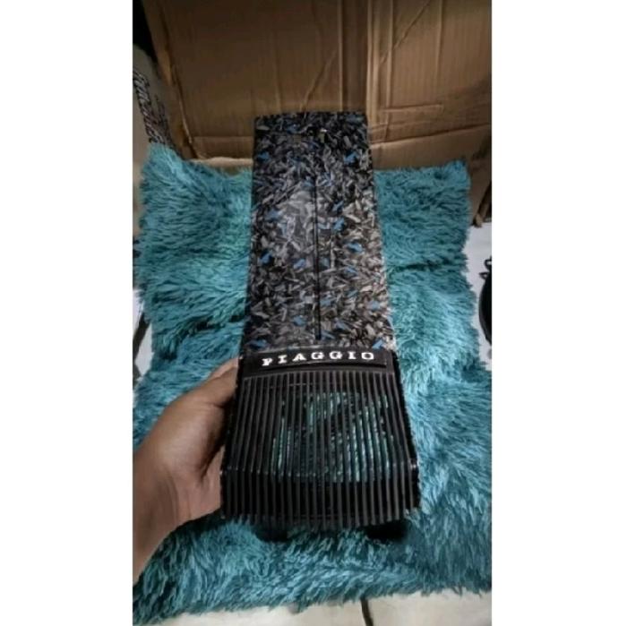 idung dasi vespa excel carbon celup forged biru mengkilat