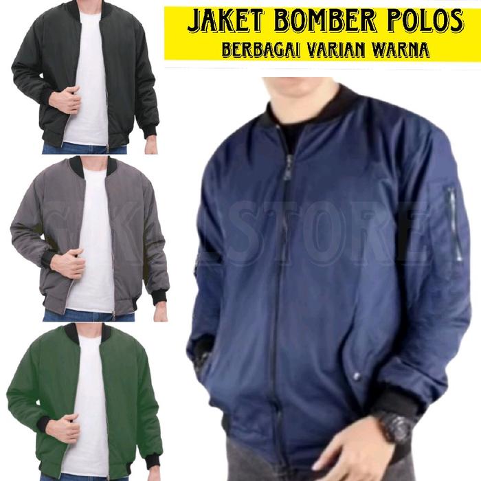 jaket bomber polos tipis pria/wanita keren elegant termurah terkeren