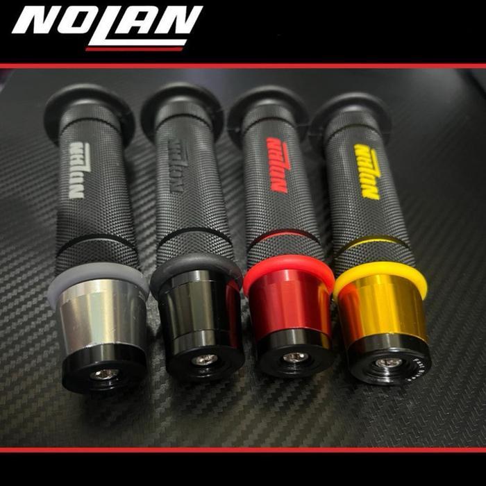 Handgrip Nolan Original + Jalu Stang CNC + Handle Rem Stelan CNC Handgrip Motor Nmax Aerox Handgrip