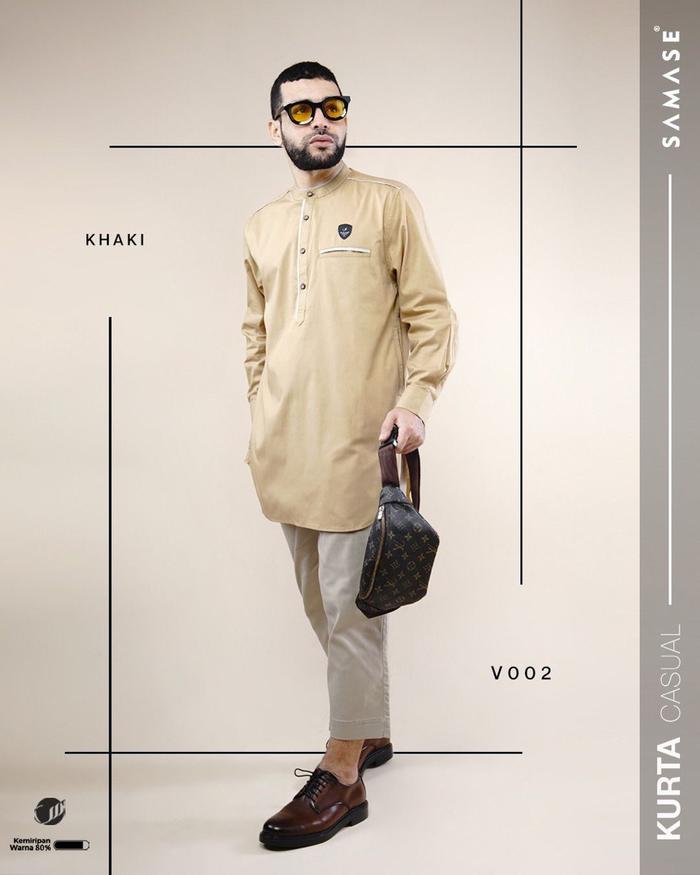 SAMASE KURTA CASUAL V002 LS Pria Dewasa.