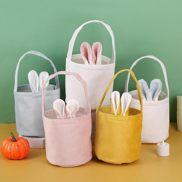5Pcs Easter Bunny Rabbit Bags Bunny Ears Cloth Bag Gift Box Sugar Box