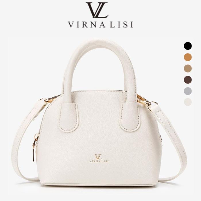 VIRNALISI Tas tangan klasik mewah ringan, tas bahu berbentuk cangkang kulit sintetis PU serasi, untu