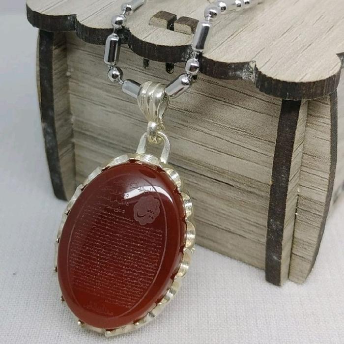 Liontin Kalung Batu Akik Khurasan Hiriz Surat Yasin
