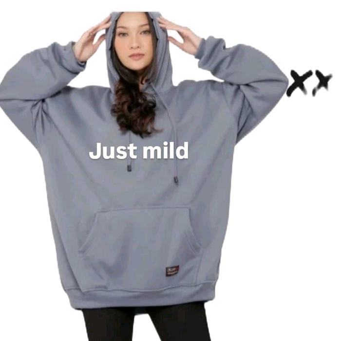 jaket hoodie just mild cocok untuk pria dan wanita
