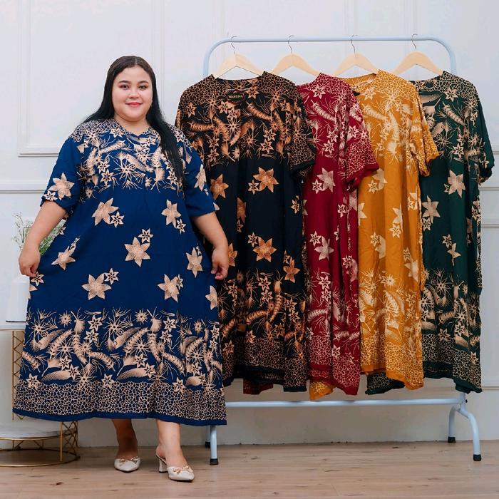 Dress Jumbo Polos Kancing Depan Dress Bumil Jumbo Kancing Depan Tali Samping Baju Busui Jumbo Kancin
