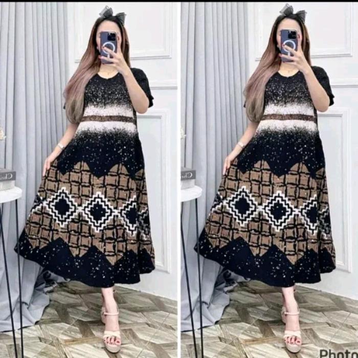 PROMO!! DASTER RAYON PREMIUM MOTIF KEKINIAN DAN TERLARIS HOMEDRESS WANITA Garis KOTAK COCOK UNTUK BU