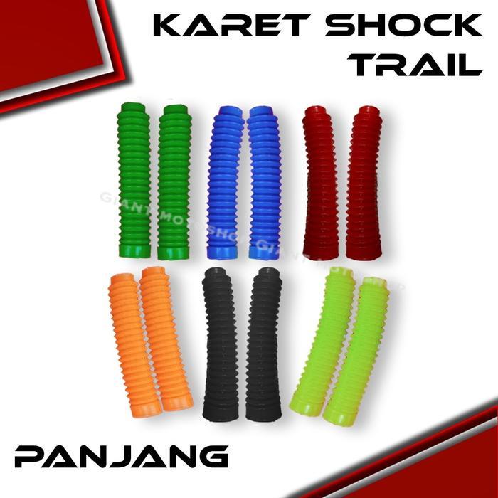 KARET SHOCK TRAIL PANJANG BERBAGAI WARNA UPSIDE DOWN Giant Motoshop - Putih, S