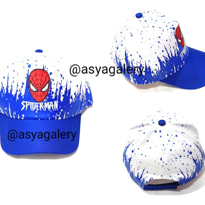 Topi Anak Spiderman Full Print + Bordir / Topi Anak Full Print + Bordir Spiderman