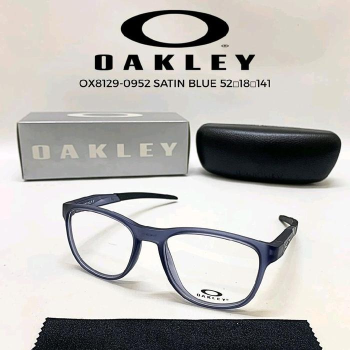 Oakley Kacamata Optik OX8129-0952 Satin Blue 52-18-141 dengan Case dan Kain Pembersih