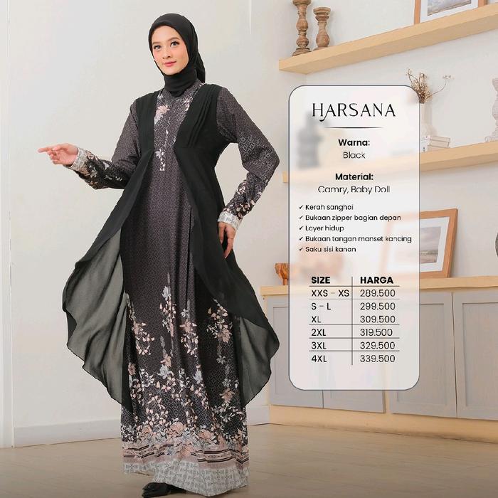 OPEN PO GAMIS HARSHANA SERIES BLACK & APRICOT NEXTAR!!
