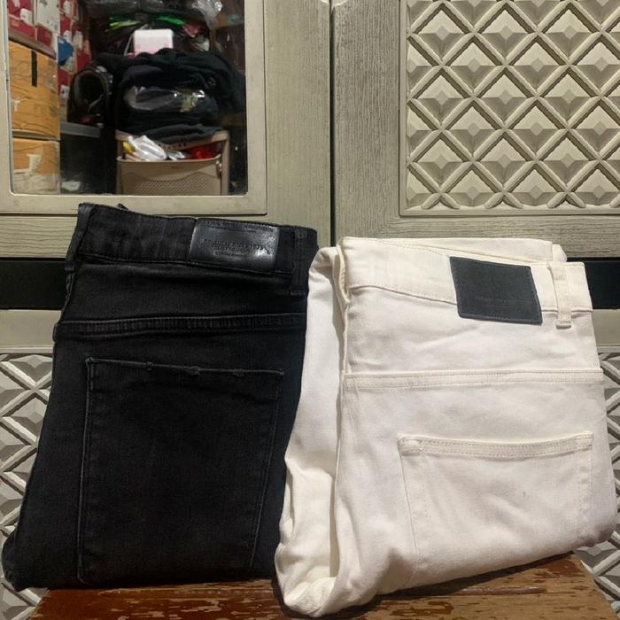ORIGINAL DENIM JEANS RIPPED ZARA CELANA PANJANG BIKER SKINNY STRETCH