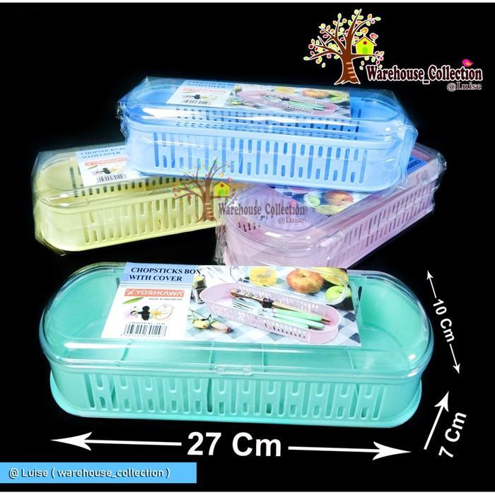 Tempat Sendok & Garpu Yoshikawa Chopsticks Box St-02 / Tempat Sendok Tertutup / Kotak Serbaguna