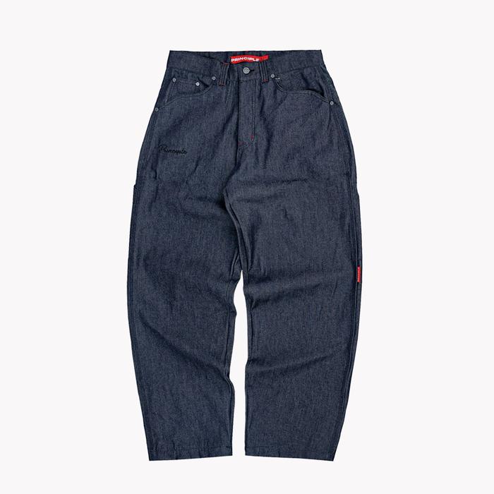 Principle - Velta - Loose Fit Raw Raw Dark Blue Denim
