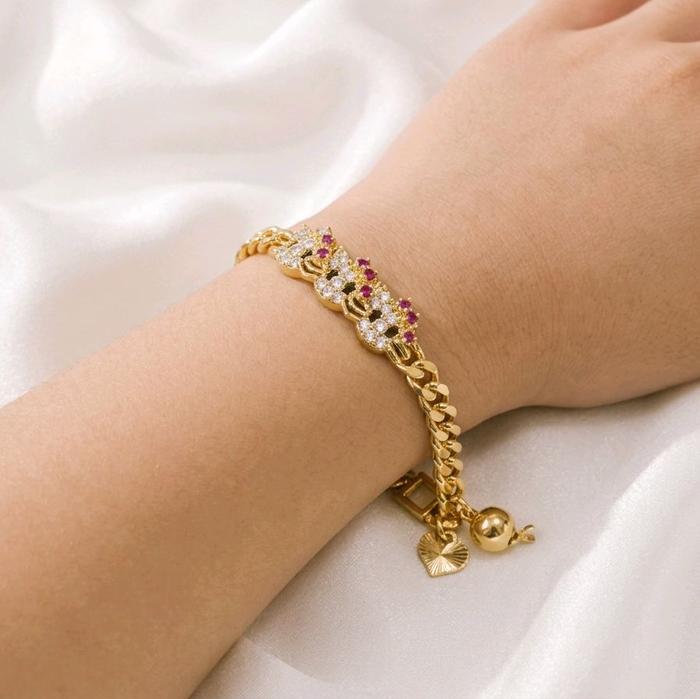 GELANG TANGAN ANAK TITANIUM MKY PERMATA KLEP JAM
