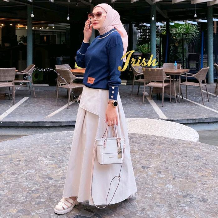 Nabila Set Oneset Ouse Rajut Rok Chinos Cargo Stelan Setrok Setrajut By Irish Label