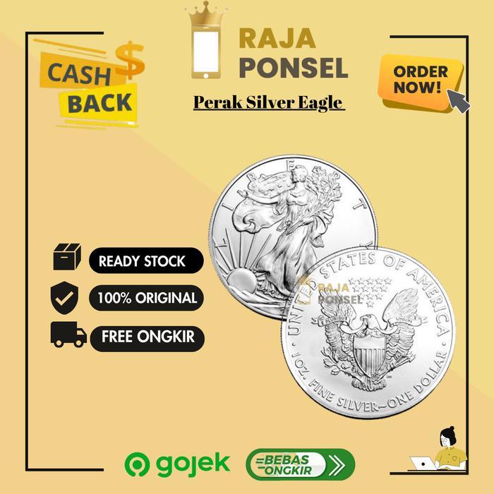 (READY STOK) Koin Perak Silver Eagle 1 oz coin murni gram not antam nadir dirham