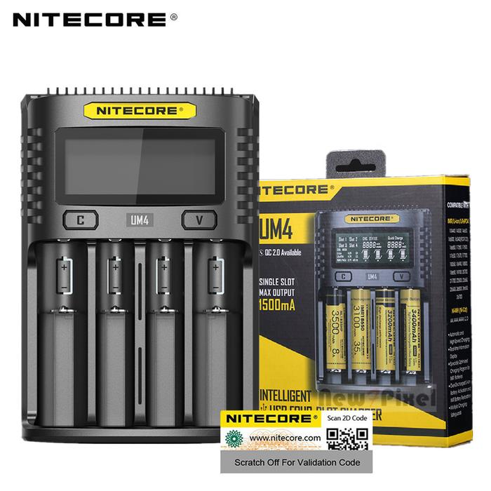 Time Limited Sale Original Nitecore UM4 USB Four-slot QC Charger