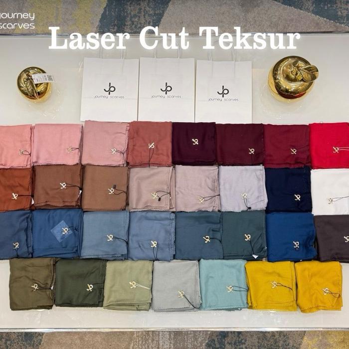 LC PLAT HIJAB POLOS by JOURNEY SCARVES ORIGINAL hijab jp ori Jilbab Wanita Segi empat Nyaman