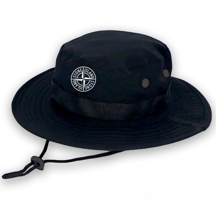 Topi rimba gunung outdoor hiking camping hat tali premium original logo STONE ISLAND