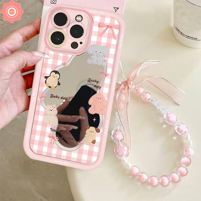 Case HP Untuk IPhone 11 15 13 12 14 Pro Max 7Plus XR 15 8 7 6S 6 Plus X XS Max SE Hewan Kecil Lucu P