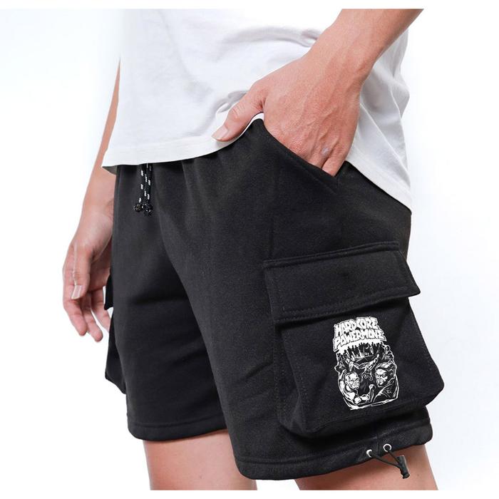 Celana Cargo Pendek/ ShortPant Fleece hardcore powermove