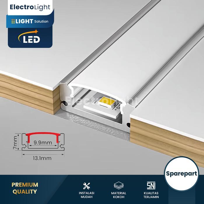Kap housing aluminium LED strip tanam tempel inbow outbow rumah lampu *