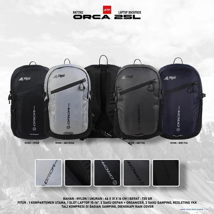 Tas Rei / Ransel Orca 25 Liter Daypack Arei Outdoorgear Slot laptop 15-16″