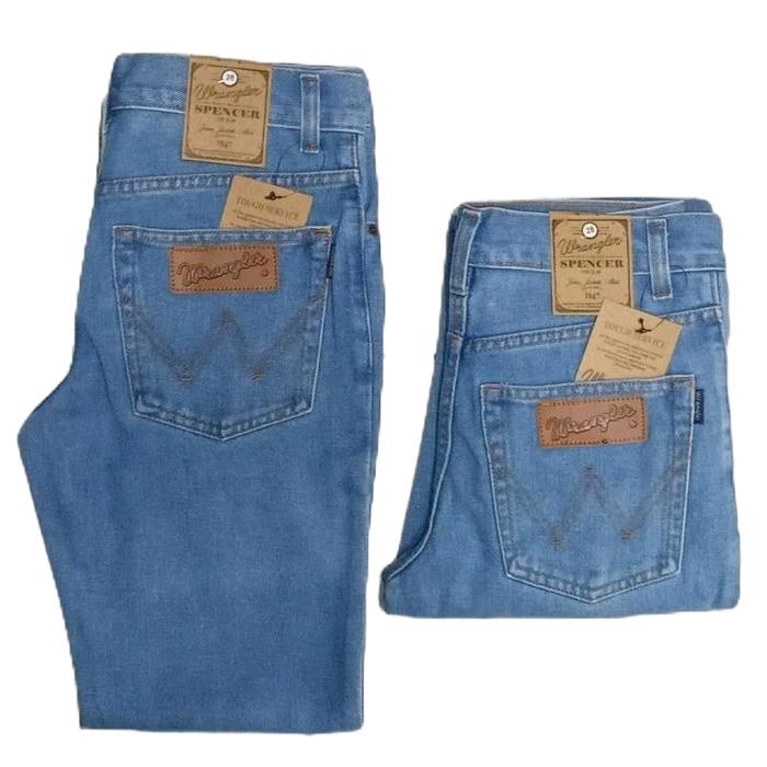 Celana jeans pria standar panjang Wrangler 100% original bahan denim bagus tebal lembut celana jeans