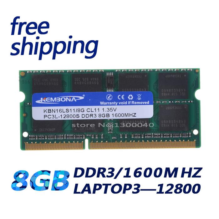 KEMBONA good price 1600Mzh 8GB 8G DDR3L PC3-12800L 1.35v KBA16LS11/8