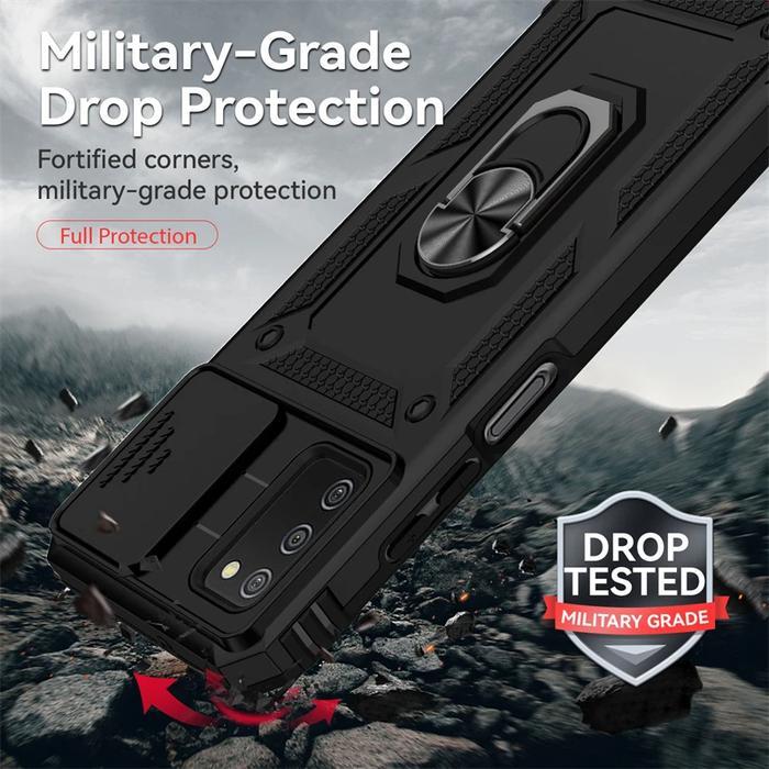 [HANYA CASING !] Phone Case Compatible With Case SAMSUNG A02S / A02 M02 Military Case Armor Slide Ri