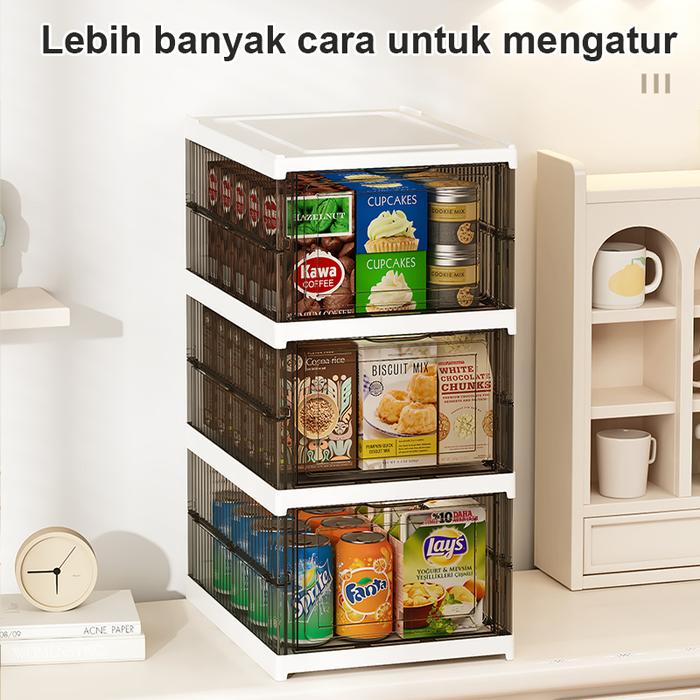 Rak Sepatu Lipat Anti Debu Lemari Multifungsi Serbaguna / Rak Susun Kotak Sepatu Portable Lemari Pla