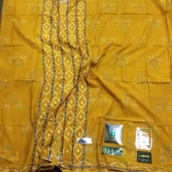 Sarung Lamiri Mst S90 Jahit Tengah - Asli Penenun - Dewasa, Kain, Pria, Hijau, Nyaman, Merah, Motif,