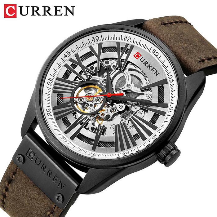 Jam Tangan Pria Analog Automatic Tali Kulit CURREN 8299
