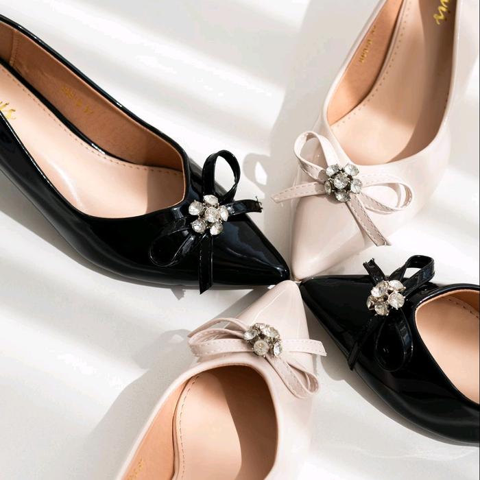Olavis Nicole heels sepatu glossy 4cm 863-3