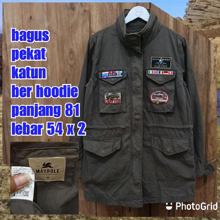 jaket parka army military green hijau m65 fashion maypole