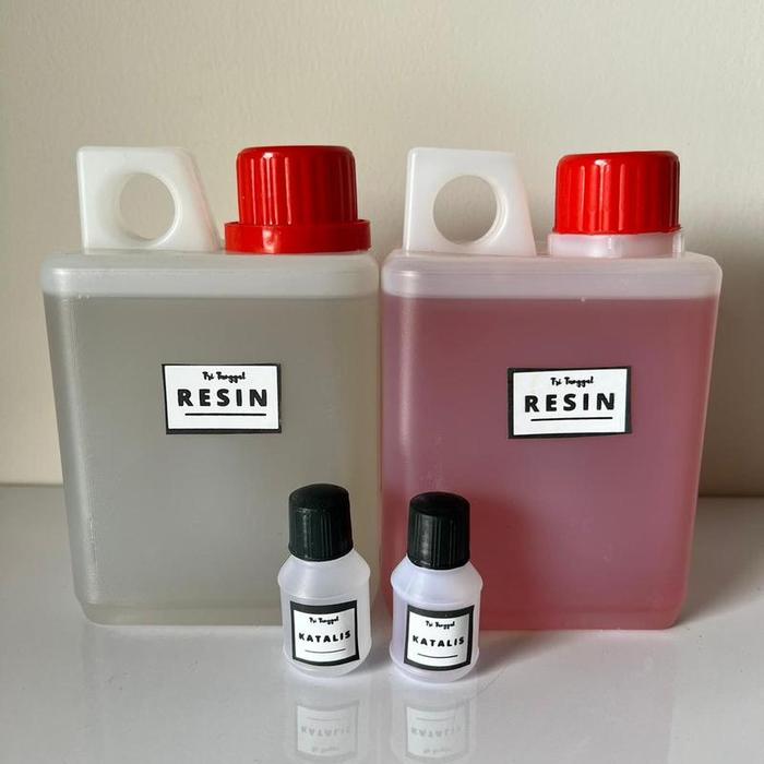 RESIN 500 gram + Katalis Resin Resine Fiberglass Mika Glass Fiber Acrylic DIY Catalis Prakarya Keraj