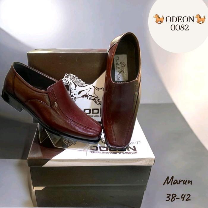 Odeon Sepatu Pria Marun 0082 Model 38-42 Kualitas Premium Tampilan Elegan Nyaman untuk Berbagai Ukur