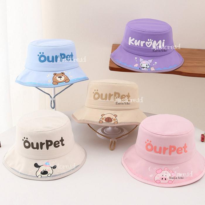 Backet Anak Kuromi / Topi Backet Anak/Topi Kuromi Fashion