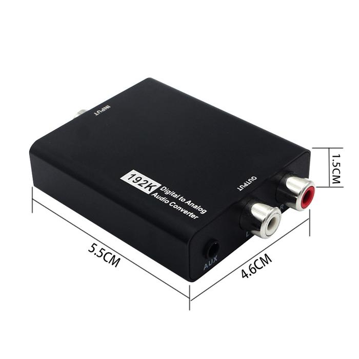 Baru Digital Audio Converter Toslink/Optik SPDIF Ke RCA Audio og