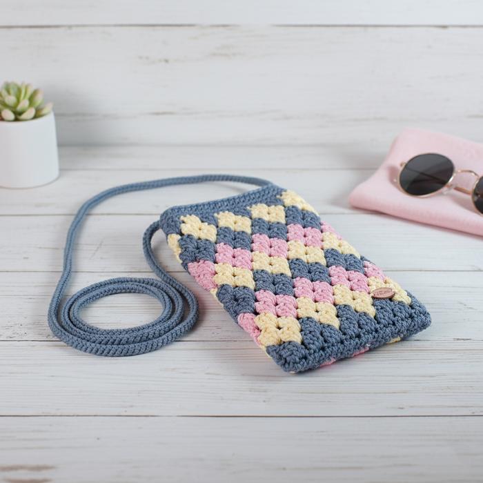 TAS HP WANITA RAJUT SELEMPANG ARUNA pake Resleting