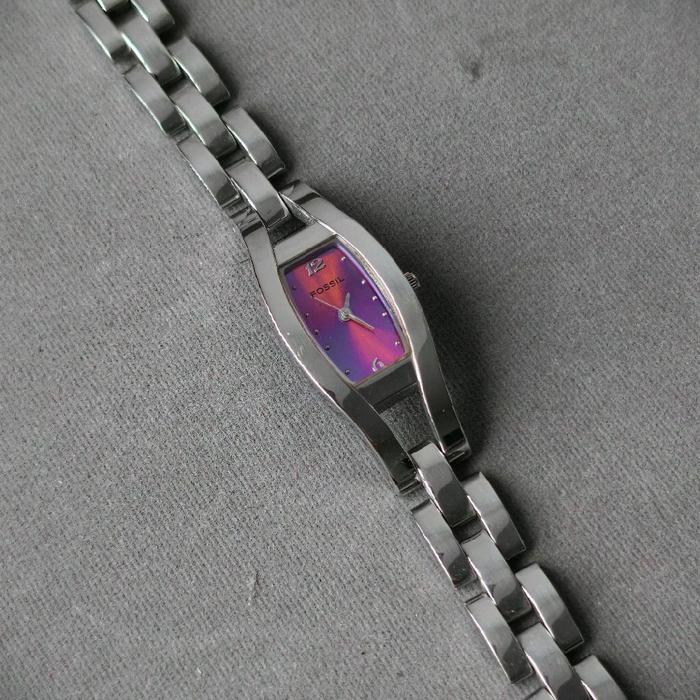 (Barunya 2,4jt) Jam Tangan Vintage Fossil Tank Original Rare Colour Dial