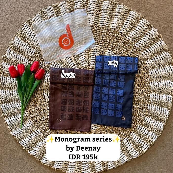 Promo hijab segi empat monogram series ori by deenay