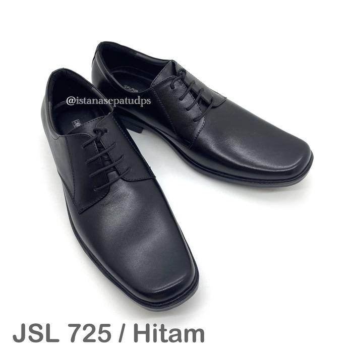 Sepatu Pantofel Kulit Pria Ferucci JSL 725, Hitam, Nyaman dipakai