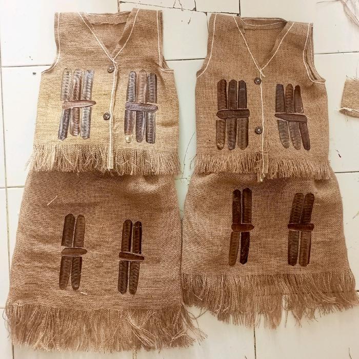 BAJ DAUR ULANG KARUNG GONI BAJU GONI KOMBINASI LAMTORO KERING