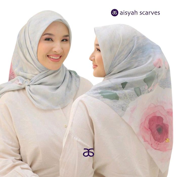 AISYAH SCARVES Jilbab Printing Segi Empat Voal Ultrafine 115 Nun Series
