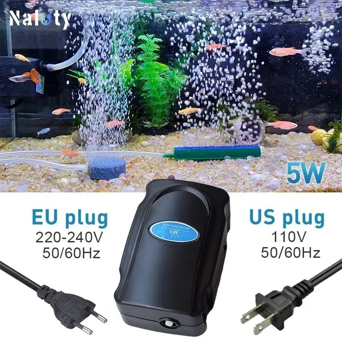 5W Aquarium Silent Air Pump 220V-240V 110V Fish Tank Quiet Oxygen Pump Accessories Bubble Pump Air S