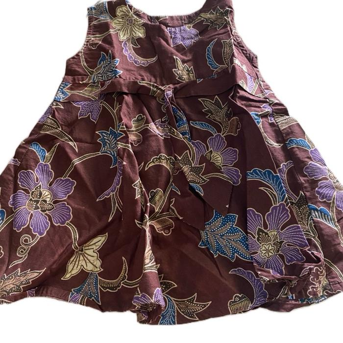 Preloved dress batik keris anak perempuan kurleb 1-2 tahun