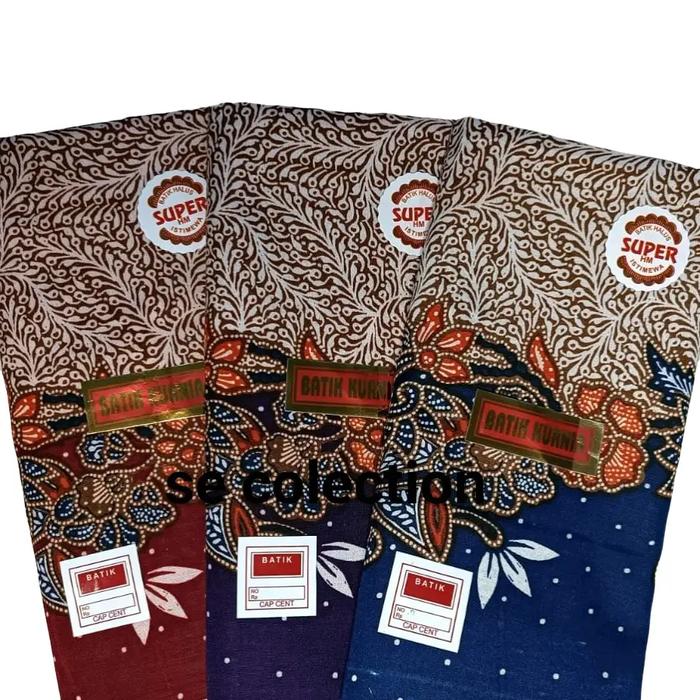 Paket Hemat Isi 3 PCS Sarung Batik Pasca Ibu Melahirkan Cap Kurnia Motif random Wanita Pria Dewasa S